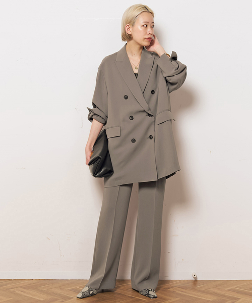 AP STUDIO(エーピーストゥディオ)の「ジョーゼットプルオンパンツ(スラックス・レディース・ブラック/オリーブ・40/38/36/34)」の6枚目の写真