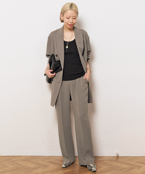 AP STUDIO(エーピーストゥディオ)の「ジョーゼットプルオンパンツ(スラックス・レディース・ブラック/オリーブ・40/38/36/34)」の9枚目の写真