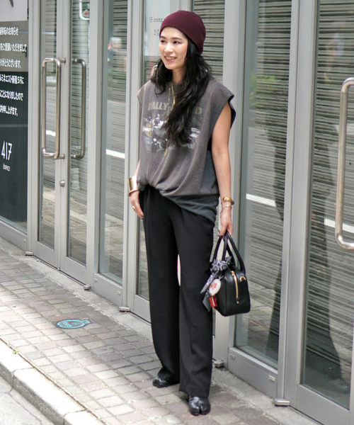 AP STUDIO(エーピーストゥディオ)の「ジョーゼットプルオンパンツ(スラックス・レディース・ブラック/オリーブ・40/38/36/34)」の14枚目の写真