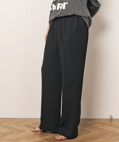 AP STUDIO(エーピーストゥディオ)の「ジョーゼットプルオンパンツ(スラックス・レディース・ブラック/オリーブ・40/38/36/34)」の16枚目の写真