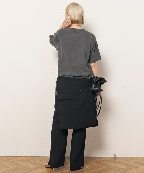 AP STUDIO(エーピーストゥディオ)の「ジョーゼットプルオンパンツ(スラックス・レディース・ブラック/オリーブ・40/38/36/34)」の20枚目の写真