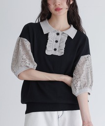 ポロシャツ（ブラック/黒色系・フリル）ファッション通販 - ZOZOTOWN