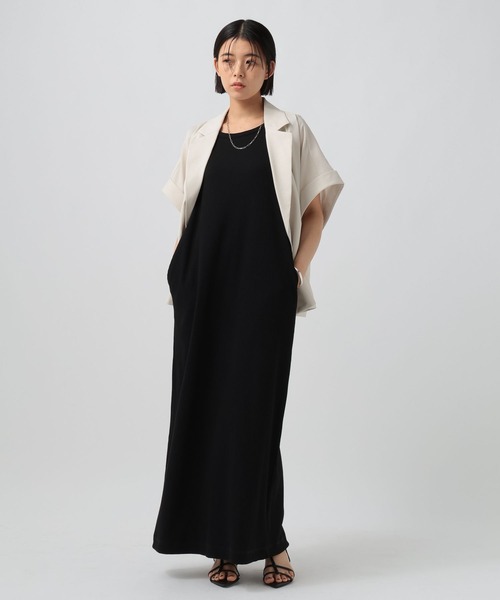 ストレッチリブノースリーブワンピース（ワンピース）｜BAYFLOW