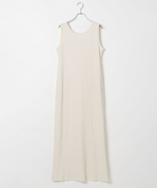 BAYFLOW（ベイフロー）の「ストレッチリブノースリーブワンピース（ワンピース・レディース・ブラック/オレンジ/アイボリー・FREE）」の18枚目の写真