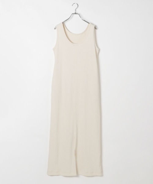 BAYFLOW（ベイフロー）の「ストレッチリブノースリーブワンピース（ワンピース・レディース・ブラック/オレンジ/アイボリー・FREE）」の19枚目の写真