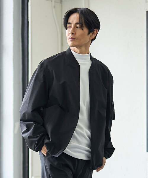 coen（コーエン）の「ハイカーテックブルゾン【防シワ/ストレッチ/撥水/ウォッシャブル】（MA-1・メンズ・ブラック/ダークブラウン/ダークグレー・S/M/L/XL）」の20枚目の写真