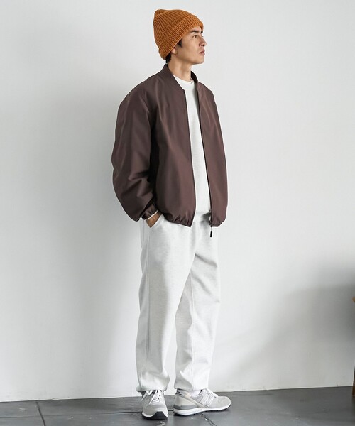 coen（コーエン）の「ハイカーテックブルゾン【防シワ/ストレッチ/撥水/ウォッシャブル】（MA-1・メンズ・ブラック/ダークブラウン/ダークグレー・S/M/L/XL）」の4枚目の写真