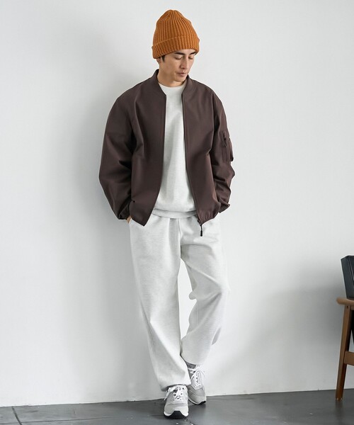 coen（コーエン）の「ハイカーテックブルゾン【防シワ/ストレッチ/撥水/ウォッシャブル】（MA-1・メンズ・ブラック/ダークブラウン/ダークグレー・S/M/L/XL）」の6枚目の写真