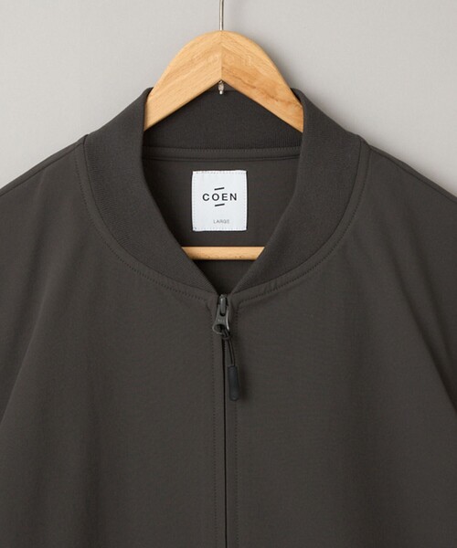 coen（コーエン）の「ハイカーテックブルゾン【防シワ/ストレッチ/撥水/ウォッシャブル】（MA-1・メンズ・ブラック/ダークブラウン/ダークグレー・S/M/L/XL）」の12枚目の写真