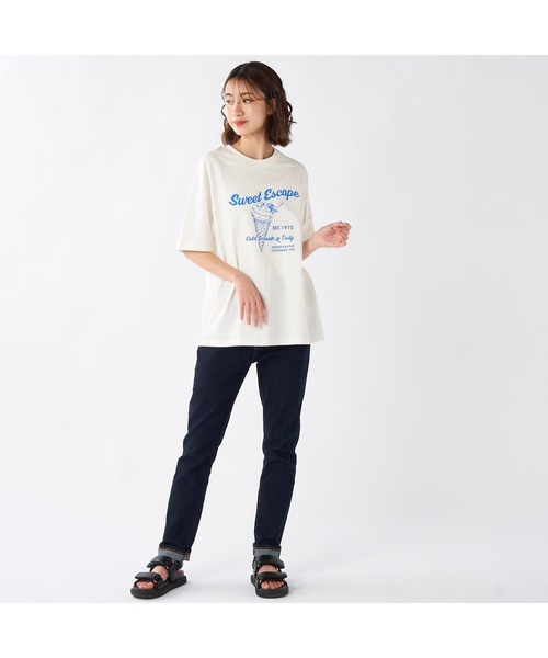 OAF アイボリー 半袖 Tシャツ セール】【OP/オーピー】レディース半袖プリントTシャツ（T
