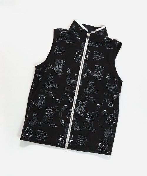 保温撥水総柄ジップベスト（ベスト）｜Picone CLUB（ピッコーネクラブ