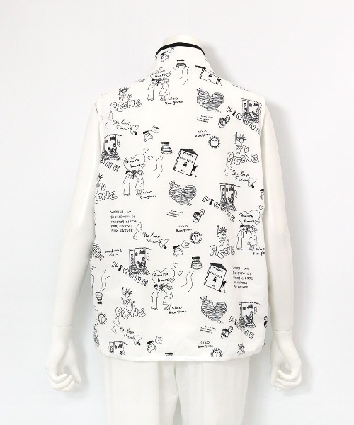 保温撥水総柄ジップベスト（ベスト）｜Picone CLUB（ピッコーネ