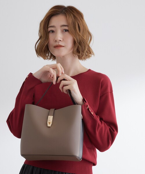 grove(グローブ)の「【人間工学】メタルベルトダブルショルダーバッグ(ショルダーバッグ・レディース・ライトグレー/モスグリーン系4/グレー系その他5/ブラック・00)」の4枚目の写真