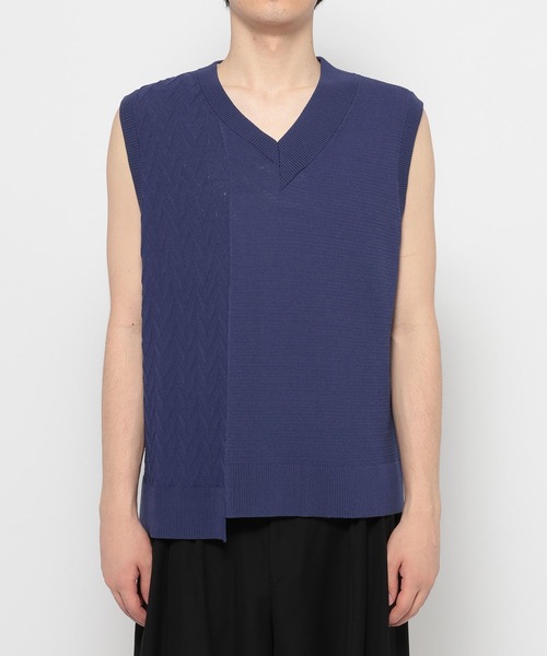 HARE(ハレ)の「アシメニットベスト(HARE)(ベスト・メンズ・グレー/ブルー/ブラック・FREE)」の13枚目の写真