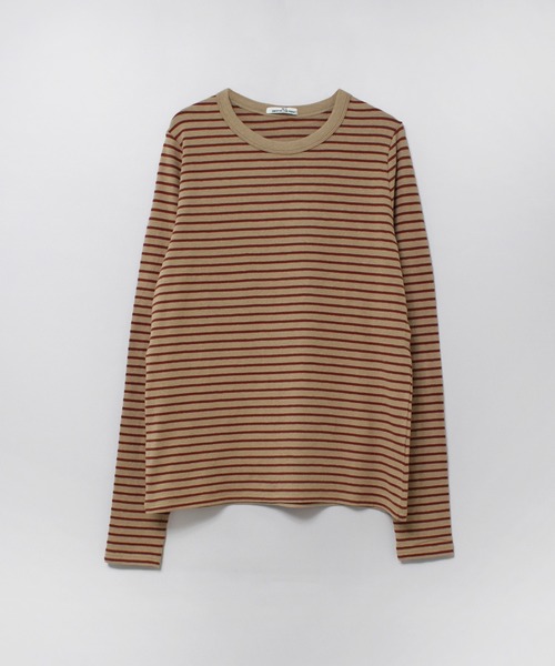 RNA-N(アールエヌエーエヌ)の「M2512 マシュマロタッチボーダークルーT(Tシャツ/カットソー・レディース・キナリ/サックスブルー/グレー/ベージュ・FREE)」の3枚目の写真