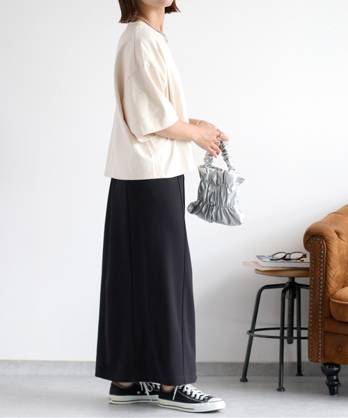 cepo（セポ）の「ワンポイントクマ刺繍ドロップ半袖Tee（Tシャツ/カットソー・レディース・ブラック/ブラウン/ベージュ/オフホワイト・M）」の19枚目の写真