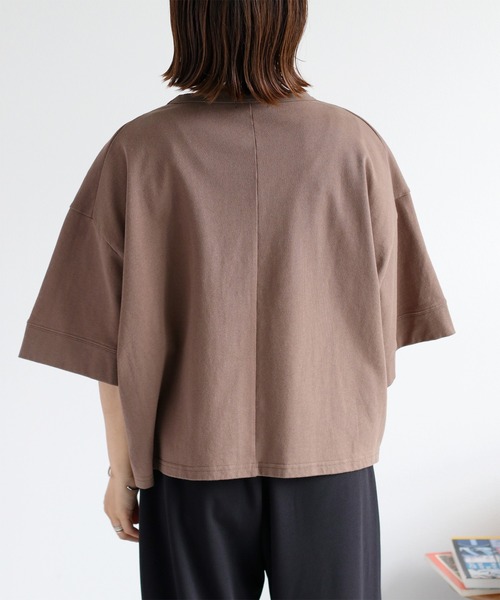 cepo（セポ）の「ワンポイントクマ刺繍ドロップ半袖Tee（Tシャツ/カットソー・レディース・ブラック/ブラウン/ベージュ/オフホワイト・M）」の15枚目の写真