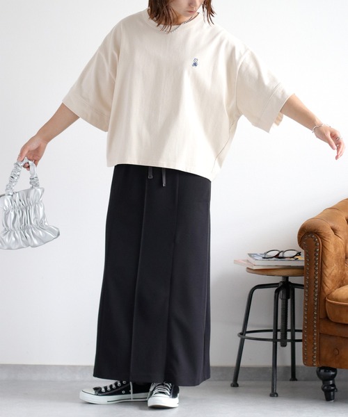 cepo（セポ）の「ワンポイントクマ刺繍ドロップ半袖Tee（Tシャツ/カットソー・レディース・ブラック/ブラウン/ベージュ/オフホワイト・M）」の20枚目の写真