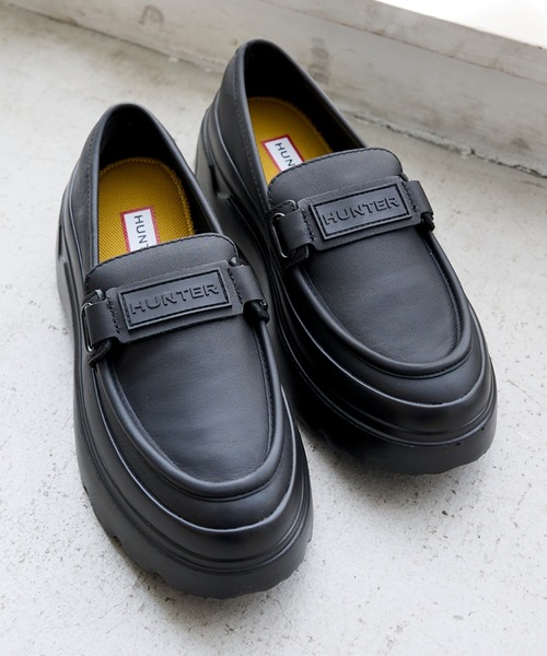HUNTER（ハンター）の「【HUNTER/ハンター】リファインド エクスプローラー フラットフォーム ローファー / 晴雨兼用（ローファー・レディース・ブラック/オフホワイト・25/24/23/22）」の2枚目の写真