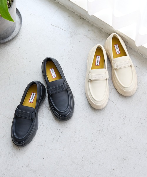 HUNTER（ハンター）の「【HUNTER/ハンター】リファインド エクスプローラー フラットフォーム ローファー / 晴雨兼用（ローファー・レディース・ブラック/オフホワイト・25/24/23/22）」の20枚目の写真