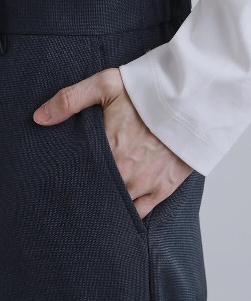 tk.TAKEO KIKUCHI（ティーケータケオキクチ）の「【洗える】ピンヘッドストレッチセットアップ（セットアップ・メンズ・ダークブラウン/ブラック/ネイビー・03/02/01/04）」の12枚目の写真