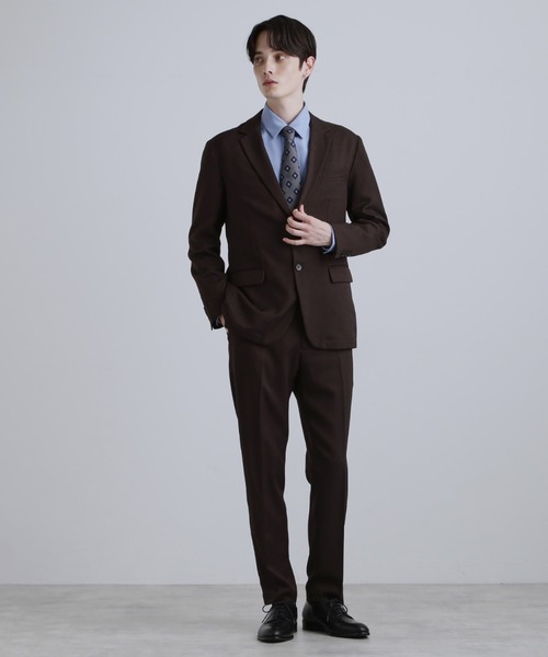 tk.TAKEO KIKUCHI（ティーケータケオキクチ）の「【洗える】ピンヘッドストレッチセットアップ（セットアップ・メンズ・ダークブラウン/ブラック/ネイビー・03/02/01/04）」の4枚目の写真