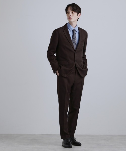 tk.TAKEO KIKUCHI（ティーケータケオキクチ）の「【洗える】ピンヘッドストレッチセットアップ（セットアップ・メンズ・ダークブラウン/ブラック/ネイビー・03/02/01/04）」の5枚目の写真