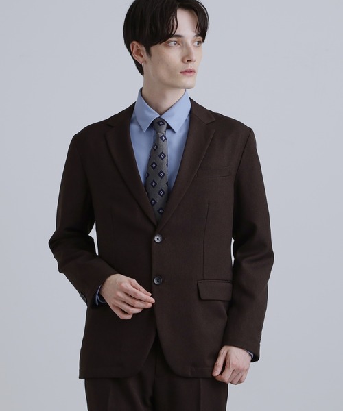 tk.TAKEO KIKUCHI（ティーケータケオキクチ）の「【洗える】ピンヘッドストレッチセットアップ（セットアップ・メンズ・ダークブラウン/ブラック/ネイビー・03/02/01/04）」の7枚目の写真