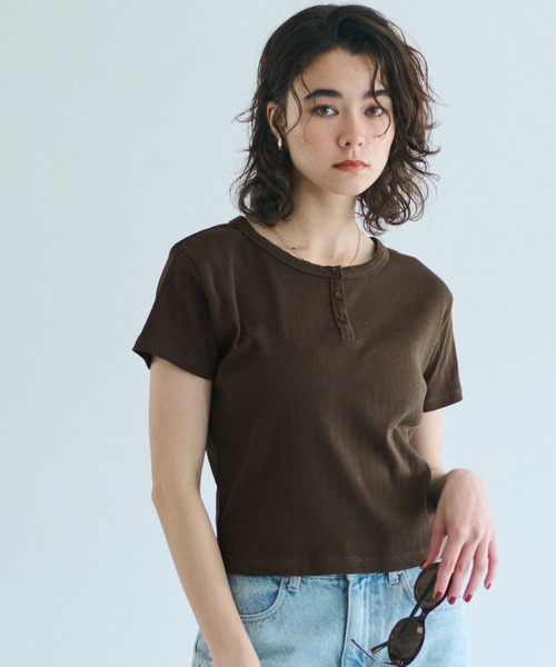 FORME ヘンリーネックリブカットソー 東原亜希 FORME 2025 SPRING HENRY NECK RIB CUT AND SAW