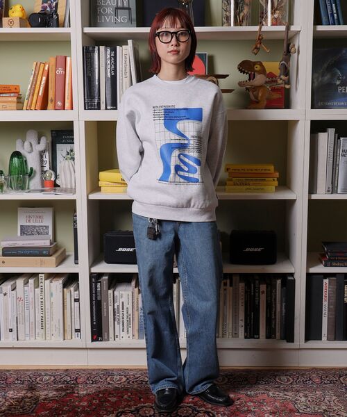 FFEIN（フェイン）の「【FFEIN（フェイン）】ヘビーウエイト線画アートスウェット / 裏起毛 スウェット アート クルーネック プリント（スウェット・メンズ・ネイビー/ブラック/ブラウン/アッシュグレー・SMALL/MEDIUM/LARGE）」の11枚目の写真