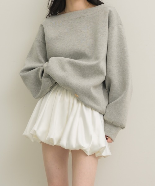 NEUNA(ヌナ)の「【他にない光沢感がポイント◎】サテンバルーンミニスカート(スカート・レディース・ブラック/オフホワイト/ブラウン・MEDIUM/LARGE/X-LARGE/SMALL)」の18枚目の写真