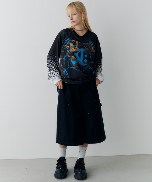 AIVER（アイバー）の「AIVER　レックスジャージプルオーバー（Tシャツ/カットソー・メンズ・ナチュラル/ブラック・SMALL/MEDIUM/LARGE）」の5枚目の写真