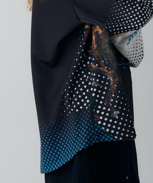 AIVER（アイバー）の「AIVER　レックスジャージプルオーバー（Tシャツ/カットソー・メンズ・ナチュラル/ブラック・SMALL/MEDIUM/LARGE）」の4枚目の写真