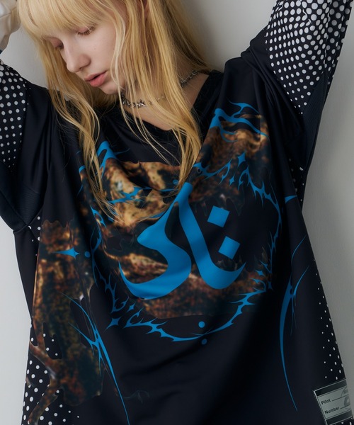 AIVER（アイバー）の「AIVER　レックスジャージプルオーバー（Tシャツ/カットソー・メンズ・ナチュラル/ブラック・SMALL/MEDIUM/LARGE）」の3枚目の写真