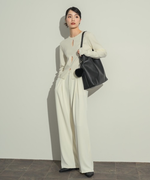 NEUNA（ヌナ）の「ステッチエコレザーバック（ショルダーバッグ・レディース・ブラック/ブラウン・FREE）」の18枚目の写真