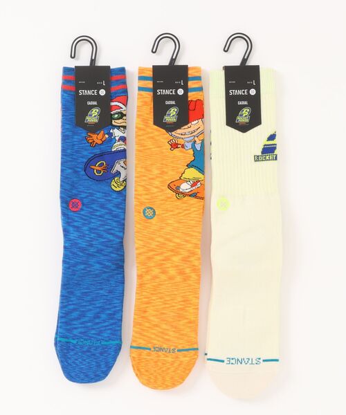 STANCE(スタンス)の「【STANCE/スタンス】ROCKET POWER(ロケット・パワー)コラボモデル ボックス3足セット ロゴクルーソックス / おしゃれなギフトに最適! / ROCKET POWER BOX SET(ソックス/靴下・メンズ・その他・LARGE)」の4枚目の写真