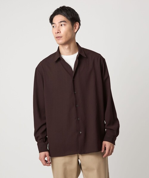 green label relaxing（グリーンレーベルリラクシング）の「ワッシャーポプリン ボックス シャツ（シャツ/ブラウス・メンズ・グレー系/ダークブラウン/ロイヤルブルー・L/S/M/XL）」の2枚目の写真