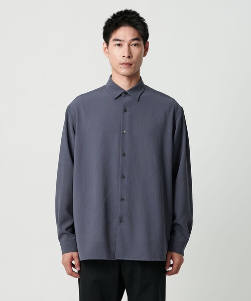 green label relaxing（グリーンレーベルリラクシング）の「ワッシャーポプリン ボックス シャツ（シャツ/ブラウス・メンズ・グレー系/ダークブラウン/ロイヤルブルー・L/S/M/XL）」の17枚目の写真