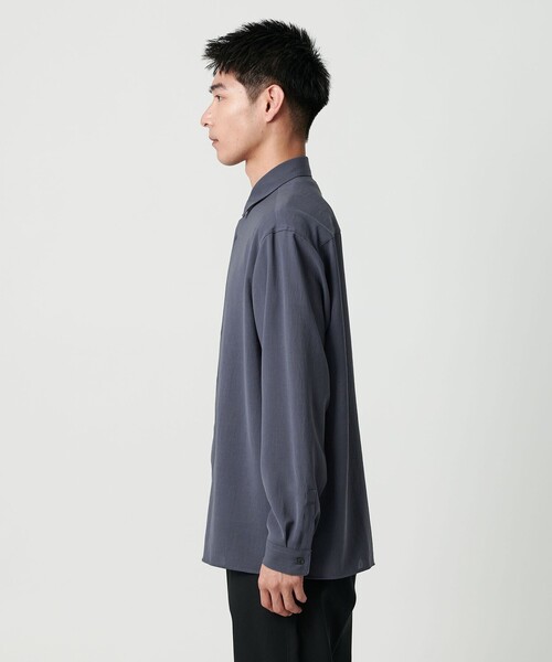 green label relaxing（グリーンレーベルリラクシング）の「ワッシャーポプリン ボックス シャツ（シャツ/ブラウス・メンズ・グレー系/ダークブラウン/ロイヤルブルー・L/S/M/XL）」の18枚目の写真