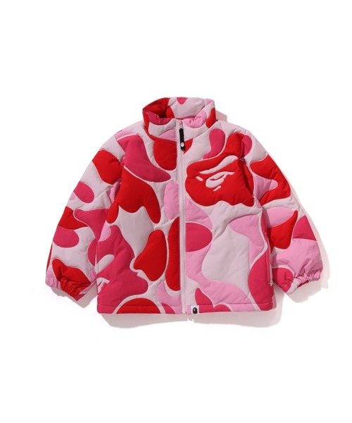 超希少　エイプ　APE カモフラ　リバーシブル　ダウンジャケット　ピンクレッド A BATHING APE（アベイシングエイプ） ダウンコート ダウンジャケット