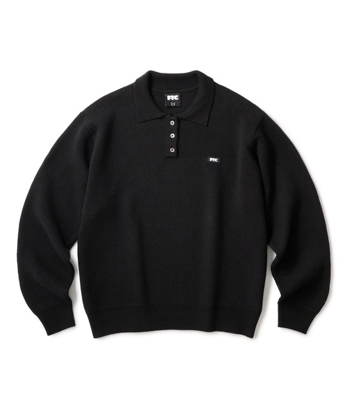 FTC（エフティーシー）の「KNIT POLO SWEATER（ポロシャツ・メンズ・ブラック/その他・MEDIUM/LARGE/X-LARGE/SMALL）」の2枚目の写真