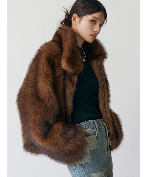 MIXフェイクファーブルゾン（ブルゾン）｜MURUA（ムルーア）の