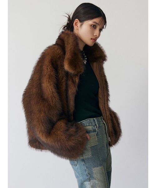 MIXフェイクファーブルゾン（ブルゾン）｜MURUA（ムルーア）の