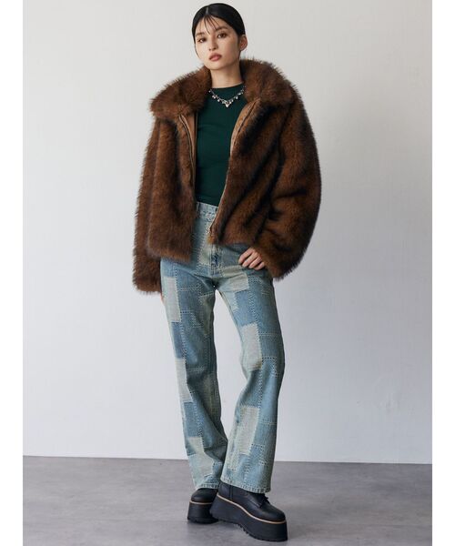 セール】MIXフェイクファーブルゾン（ブルゾン）｜MURUA（ムルーア）の