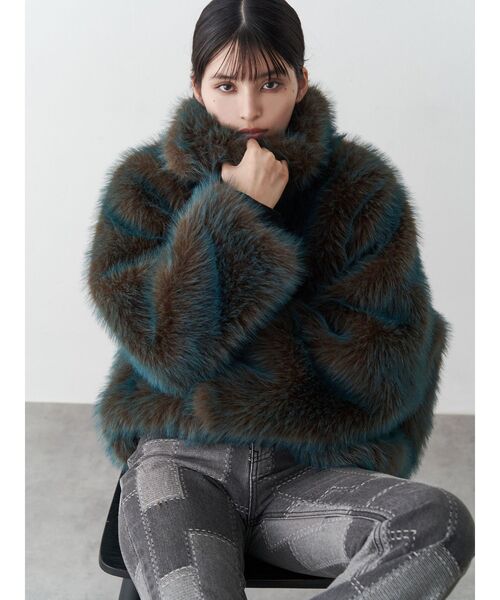 MIXフェイクファーブルゾン（ブルゾン）｜MURUA（ムルーア）の