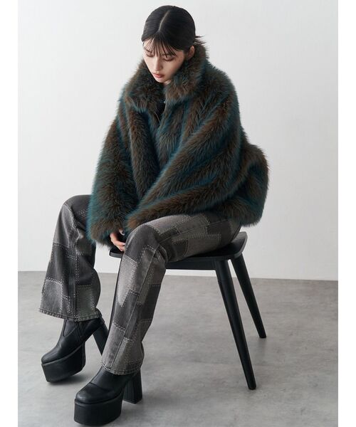 MIXフェイクファーブルゾン（ブルゾン）｜MURUA（ムルーア）の