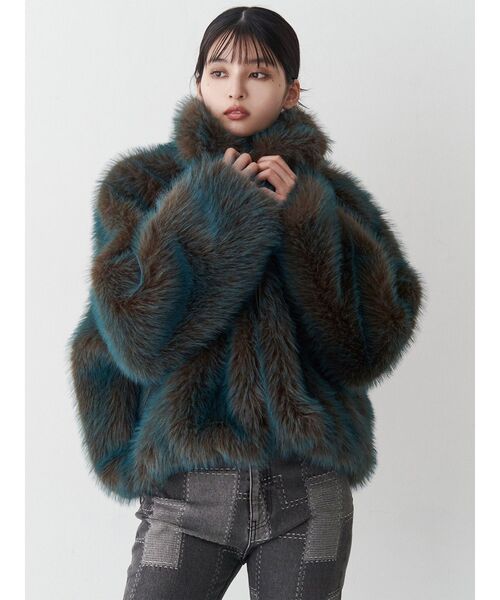 MURUA MIXフェイクファーブルゾン MIXフェイクファーブルゾン（ブルゾン）｜MURUA（ムルーア）の