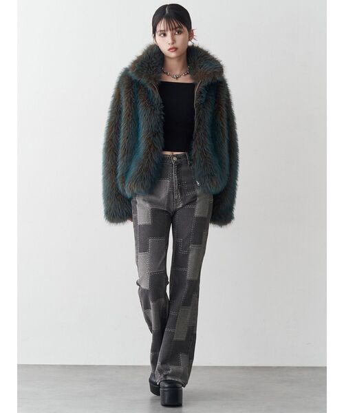 セール】MIXフェイクファーブルゾン（ブルゾン）｜MURUA（ムルーア）の