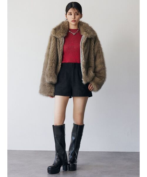 新品未使用タグ付き MURUA ファーブルゾン MURUA ブルゾン アウター MIXフェイクファーブルゾン レディース