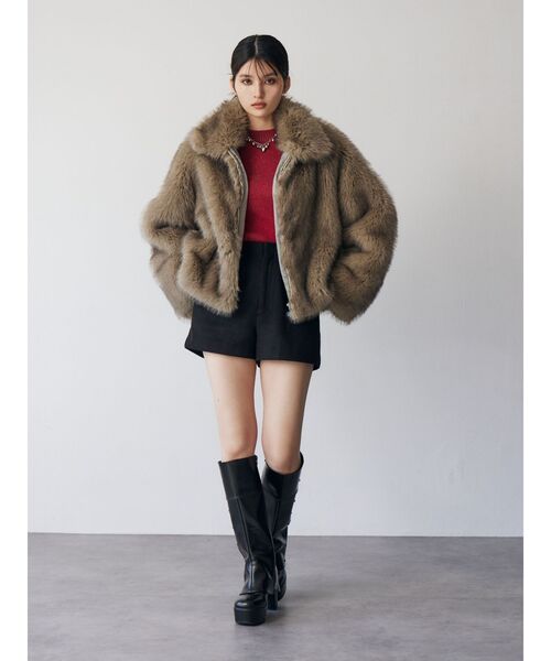 セール】MIXフェイクファーブルゾン（ブルゾン）｜MURUA（ムルーア）の